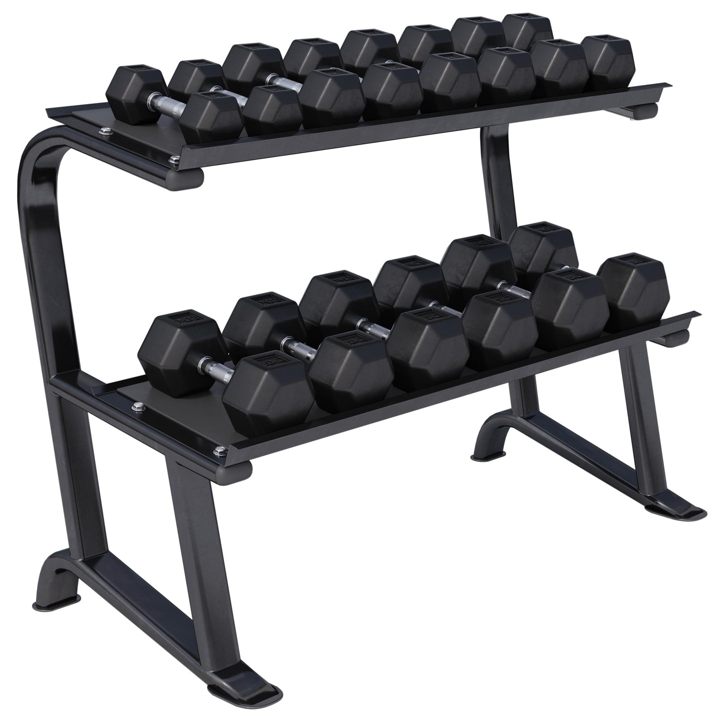 Rack de rangement avec set d'haltères hexagonaux de 237 kg