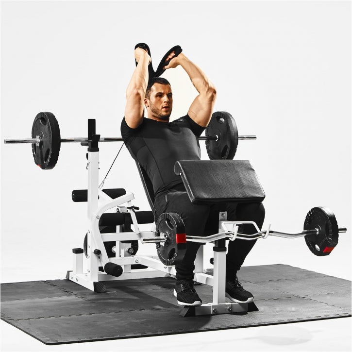 Stations de musculation universelle avec set d'haltères en plastique 100 kg