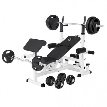 Stations de musculation universelle avec set d'haltères en plastique 100 kg