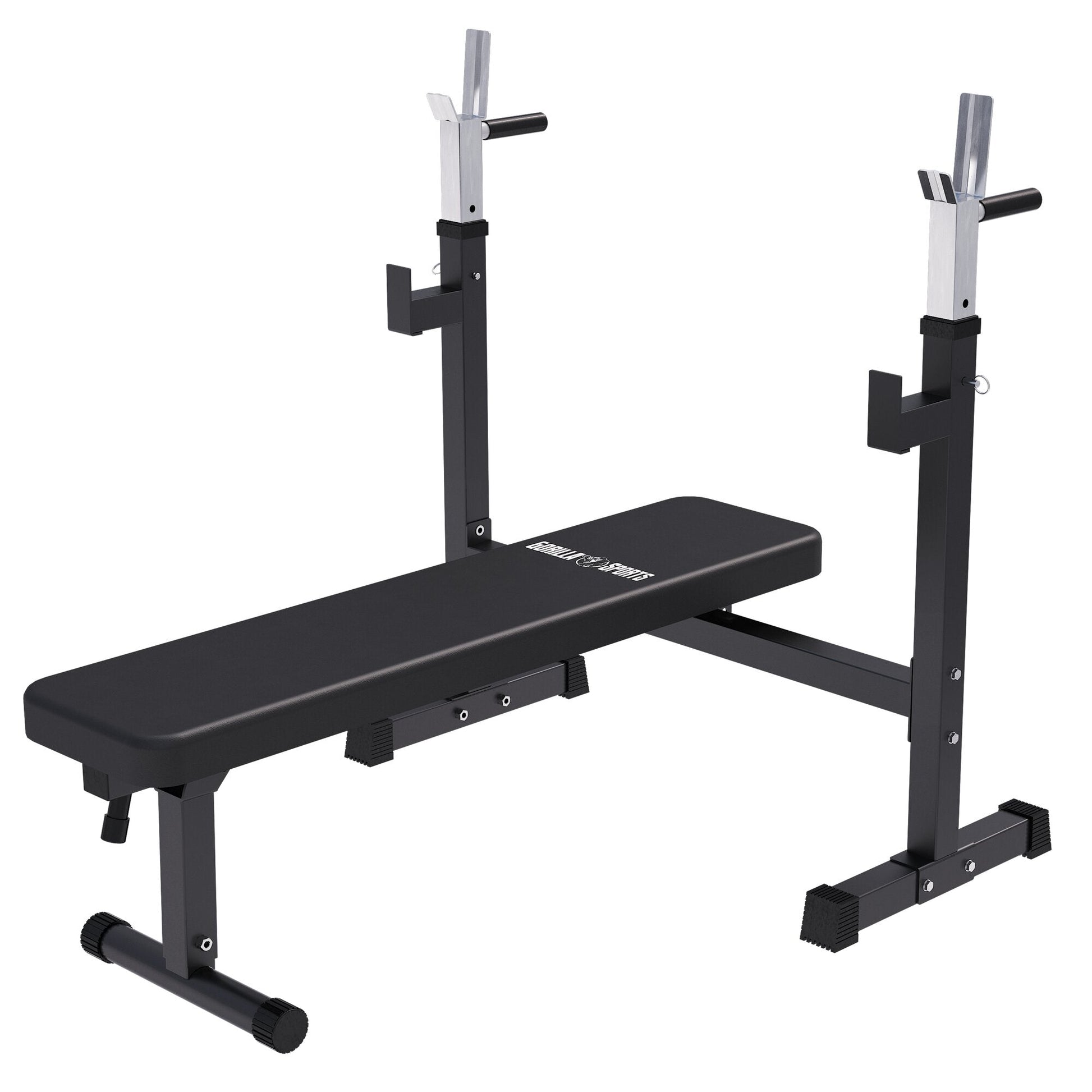 Banc Musculation avec Support Noir - Gorilla Sports France