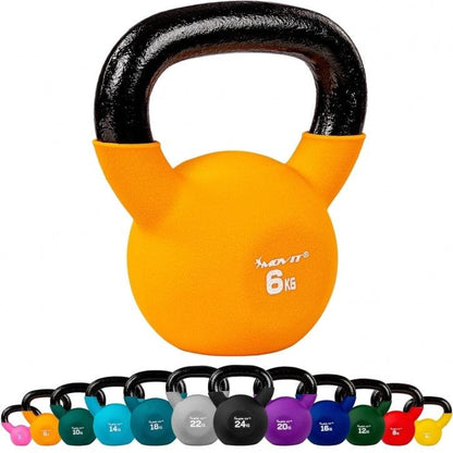 Kettlebell en fonte avec revêtement en néoprène - Gorilla Sports France