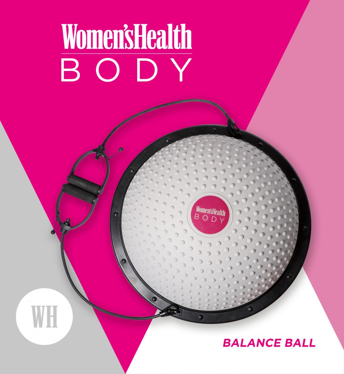 Women's Health Balance-Ball, avec bandes de fitness