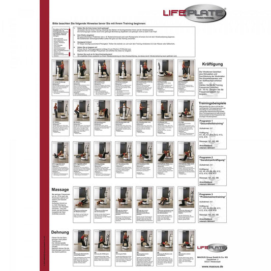 MAXXUS® Poster Lifeplate pour entraînement par vibration