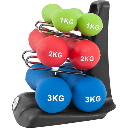 Set d'haltères gymnastique en néoprène 12 kg