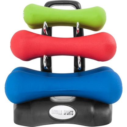 Set d'haltères gymnastique en néoprène 12 kg