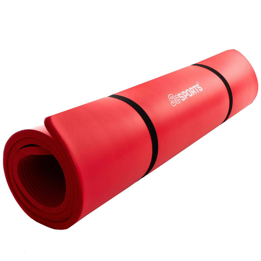 ScSports® Tapis de gym 190 x 80 x 1,5 cm, rouge