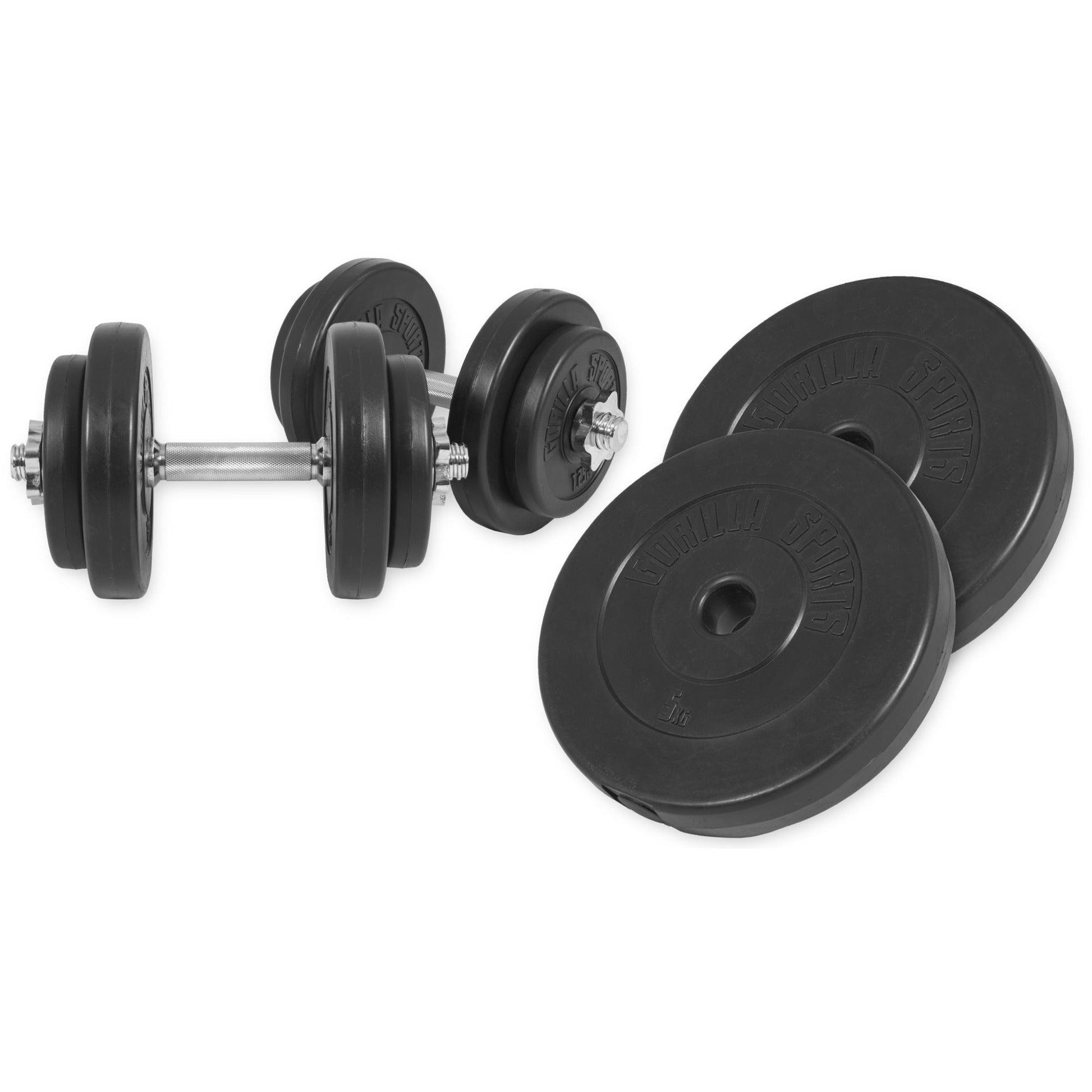 Set d'haltères en plastique de 30 kg - Gorilla Sports France