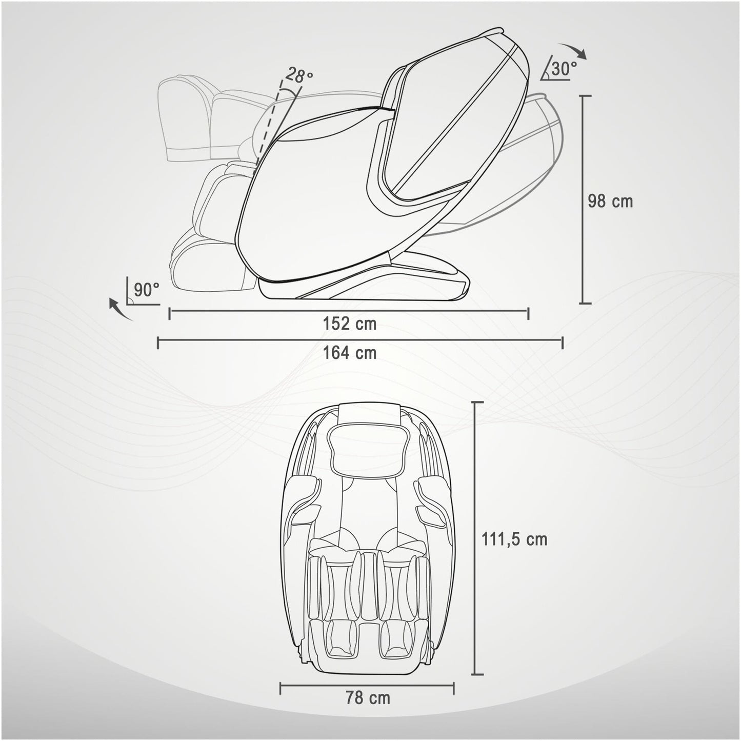 MAXXUS® Fauteuil massant MX 8.0z, marron/champagne