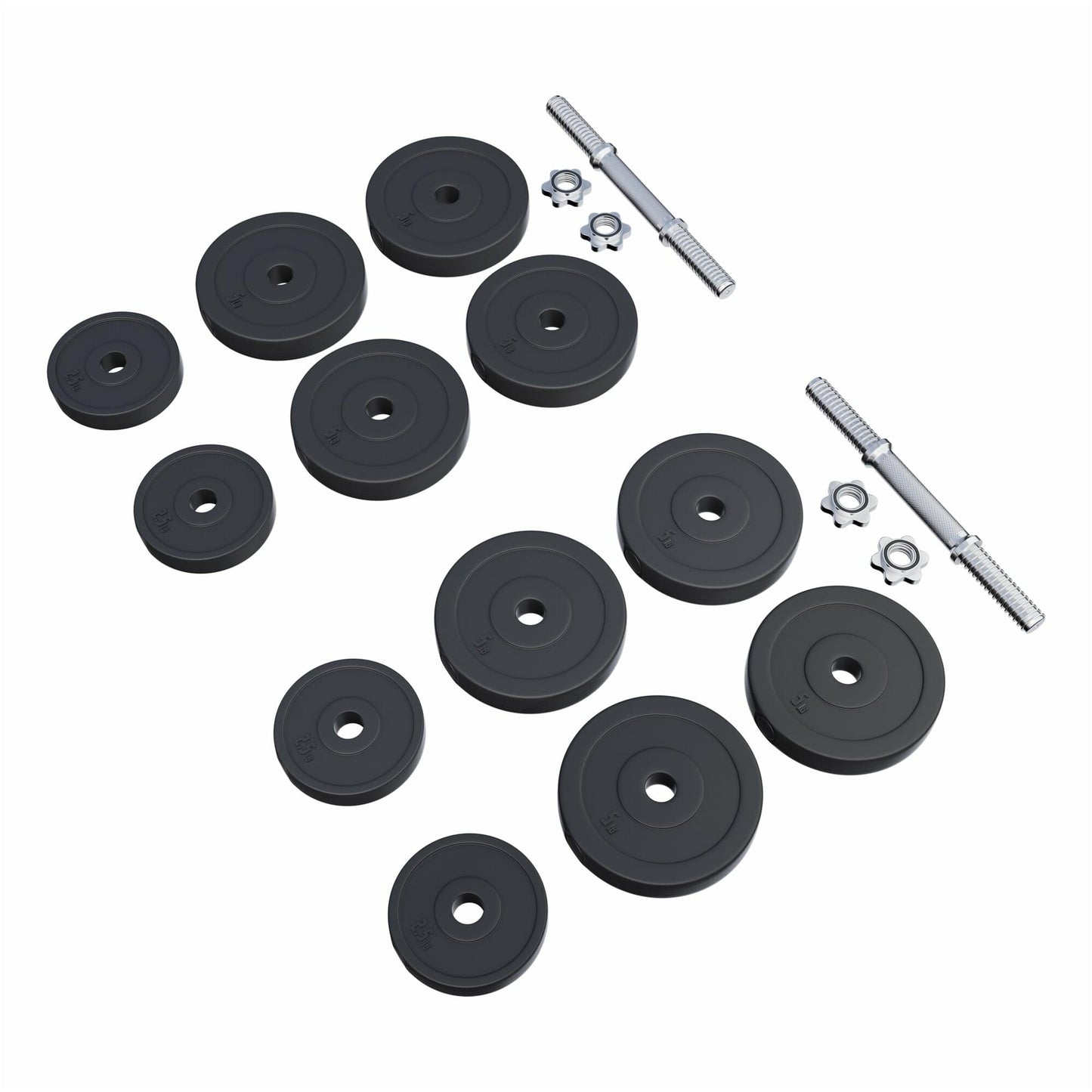 Set d’haltères 42cm, disques en plastique